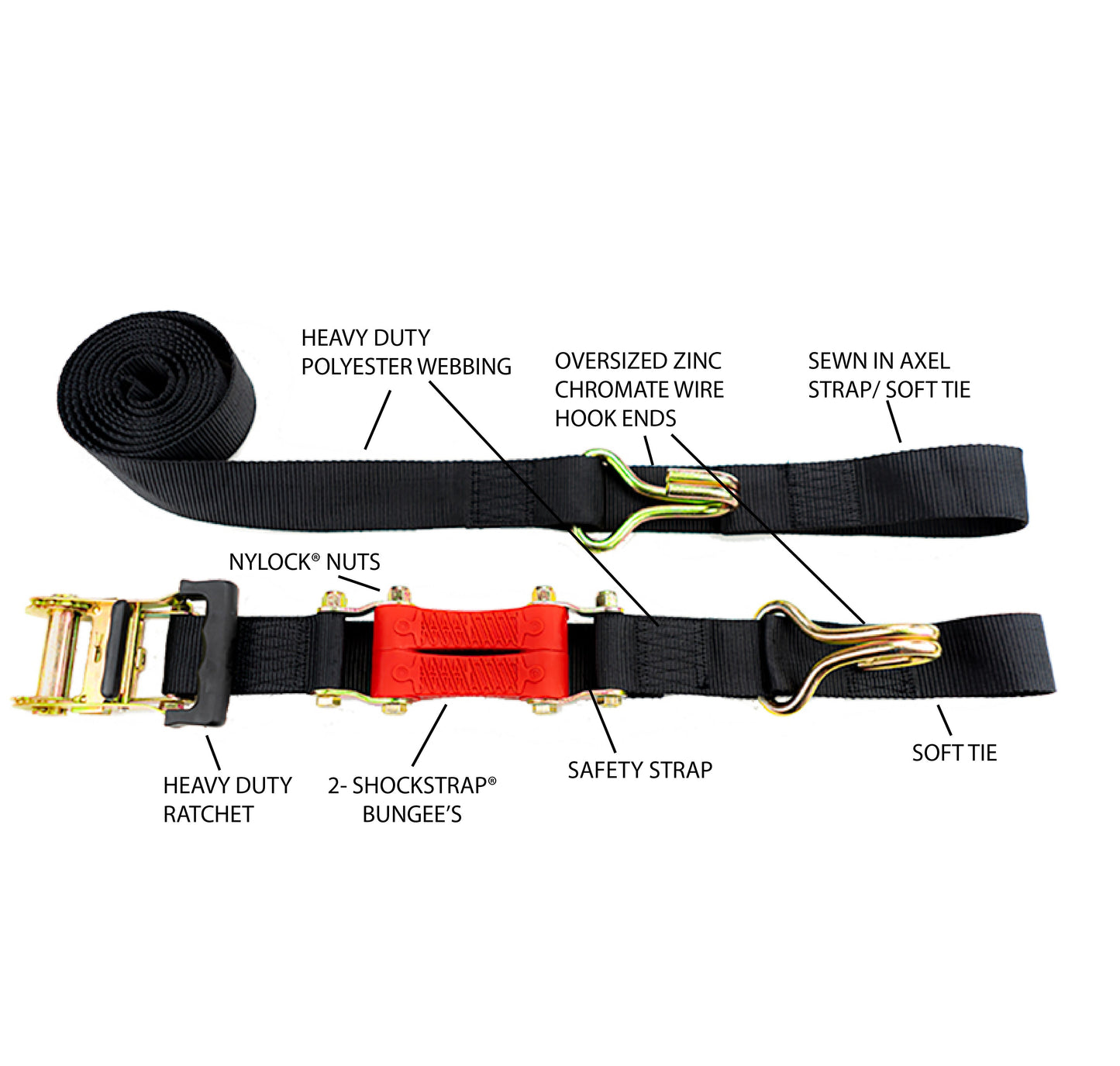 18ft x 2in Ratchet Strap - BIHLERFLEX- Premium Tie-Down Products