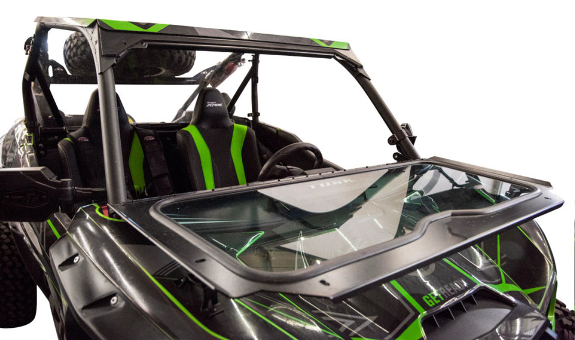 Tusk Folding Glass Windshield w/ Wiper KRX