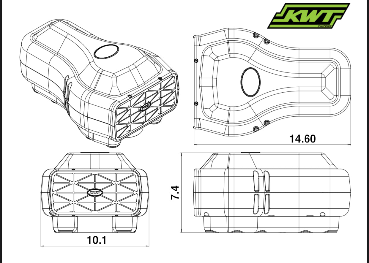 2016+ POLARIS RZR XP 1000 TURBO (S) KWT Particle Separator