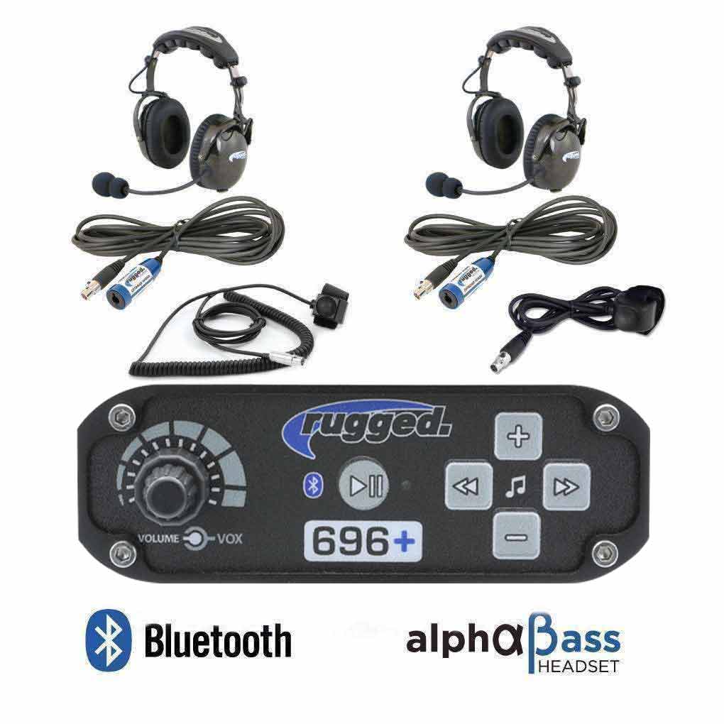 RRP696 2 PERSON BLUETOOTH INTERCOM SYSTEM WITH ALPHABASS HEADSETS
