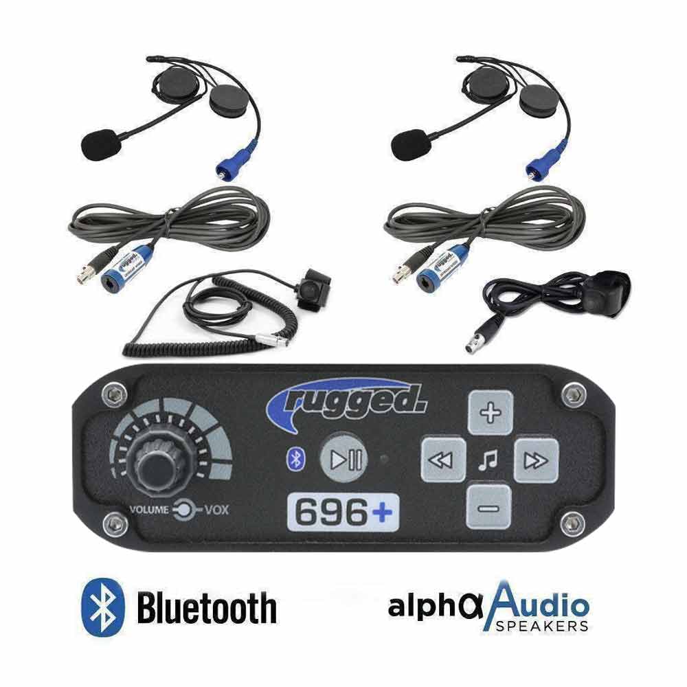 RRP696 2 PERSON BLUETOOTH INTERCOM SYSTEM WITH ALPHA AUDIO HELMET KITS