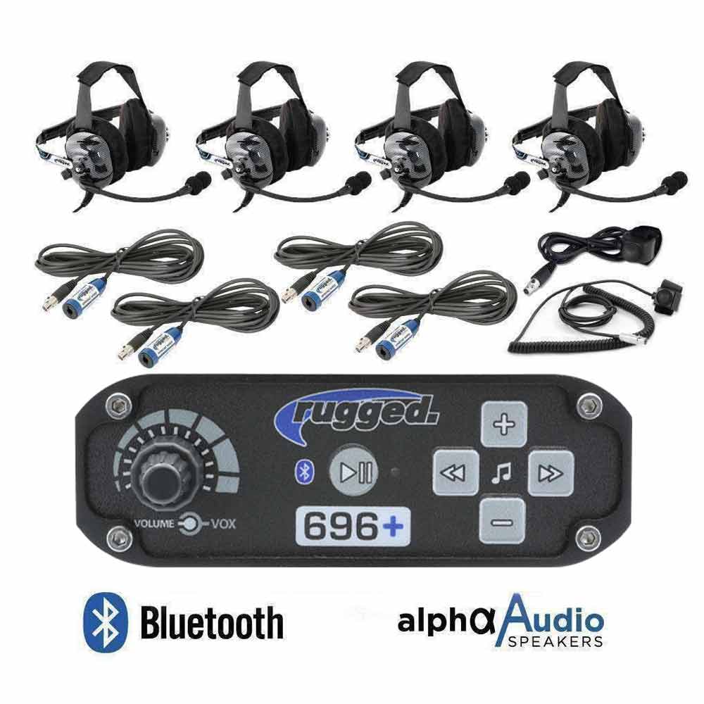 RRP696 4 PERSON BLUETOOTH INTERCOM SYSTEM WITH BEHIND THE HEAD (BTH) HEADSETS