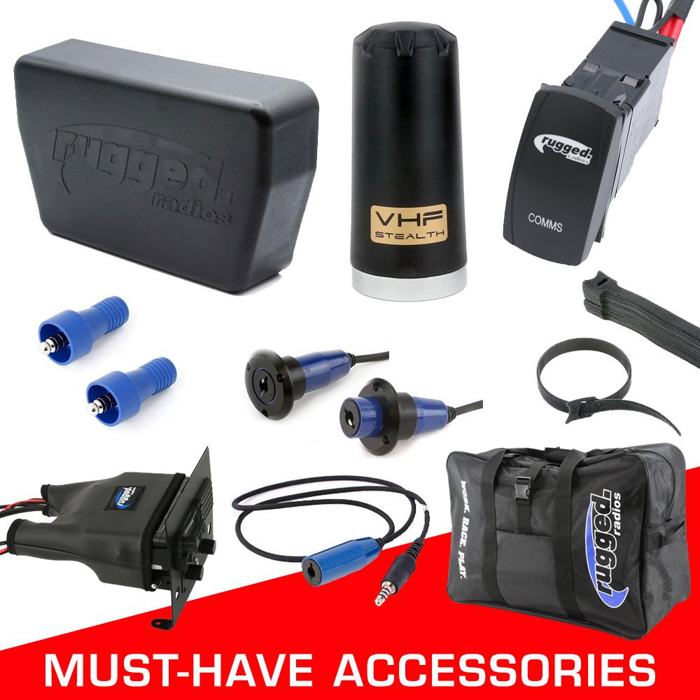 ALPHA ACCESSORY KIT FOR UTV/SXS - WITH INTERCOM EXTENSION CABLES (FOR HEADSETS)