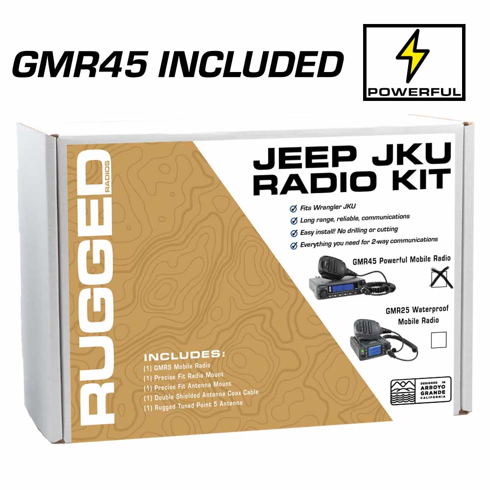 JKU JEEP RADIO KIT - WITH GMR45 POWER HOUSE MOBILE RADIO FOR JEEP JKU - 4 DOOR