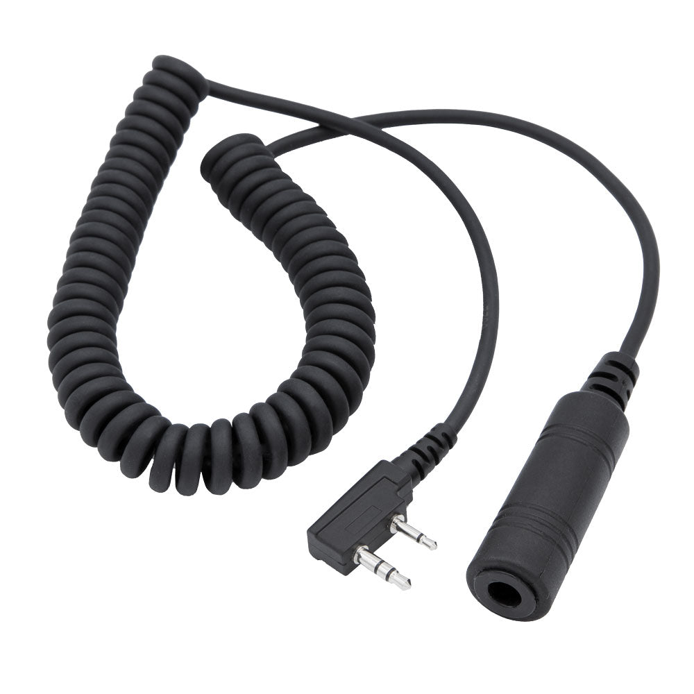 2-PIN TO OFF ROAD JACK COIL CORD CABLE FOR RUGGED RH5R & KENWOOD RADIOS