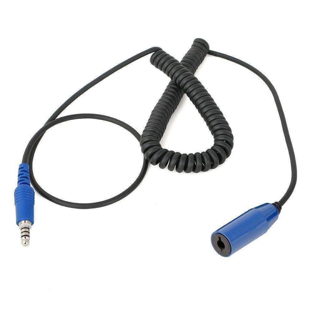 OFF ROAD HEADSET TO INTERCOM EXTENSION COIL CORD CABLE