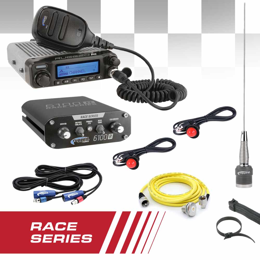 OFFROAD RACE KIT - COMPLETE RACE SERIES COMMUNICATION KIT WITH M1 RACE SERIES RADIO AND 6100 RACE SERIES INTERCOM - WITHOUT DSP CHIPS