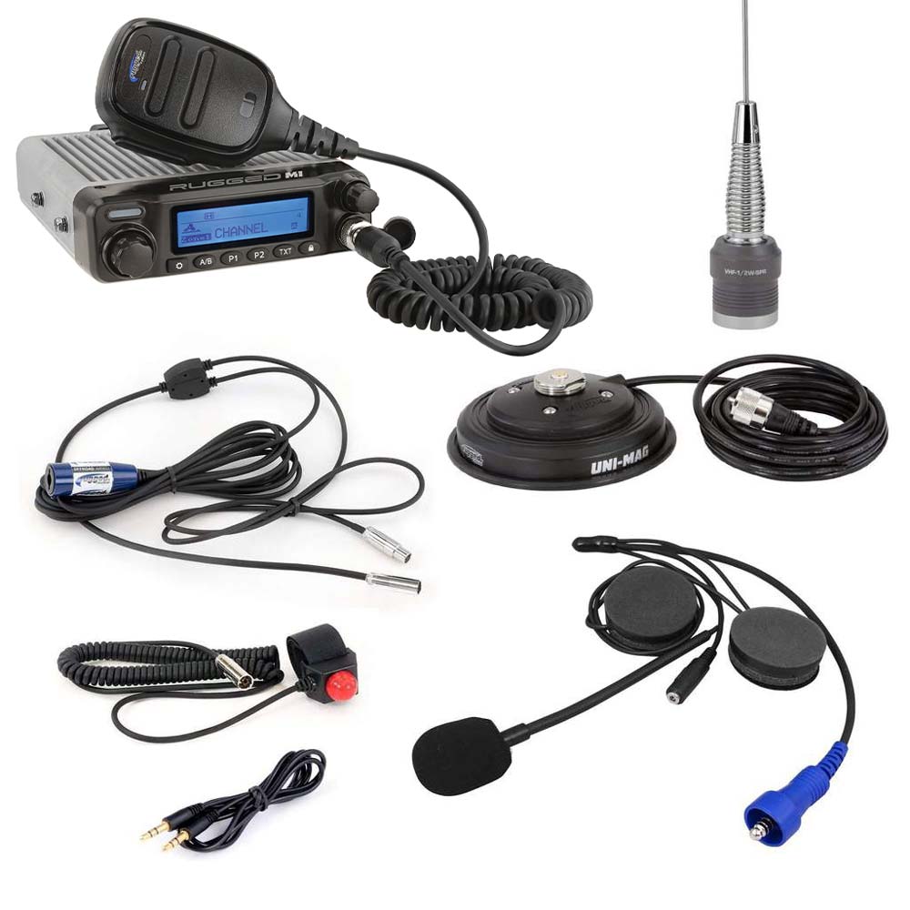 SINGLE SEAT KIT WITH M1-V DIGITAL AND ANALOG MOBILE RADIO & OFFROAD WIRED HELMET KIT