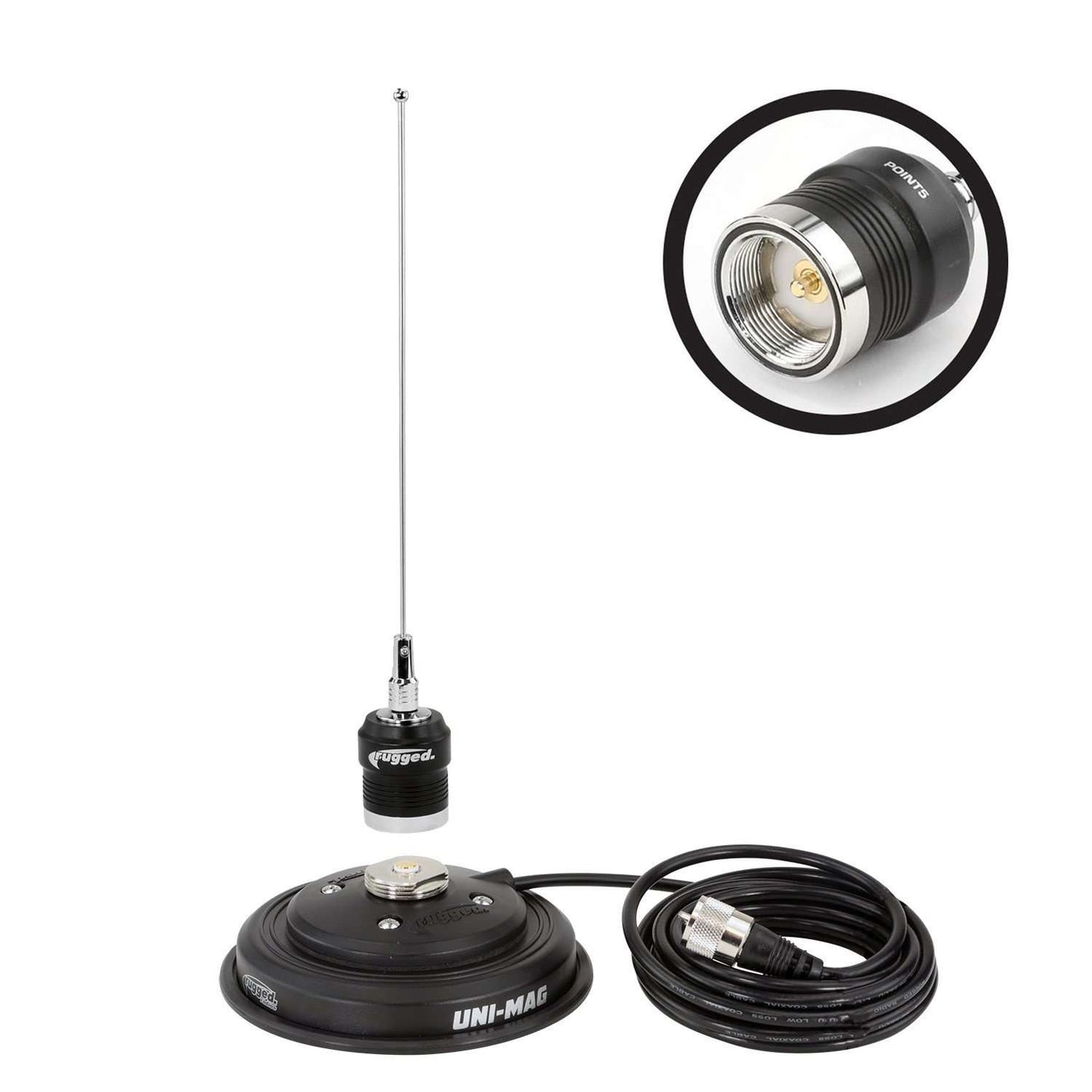 UHF ANTENNA KIT WITH 1/2 WAVE NO GROUND PLANE (NGP) ANTENNA & MAGNETIC MOUNT
