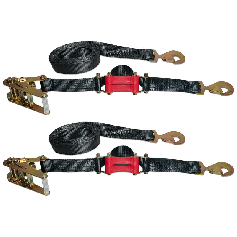 18ft x 2in Ratchet Strap w Snap Hooks Commercial Grade - BIHLERFLEX- Premium Tie-Down Products